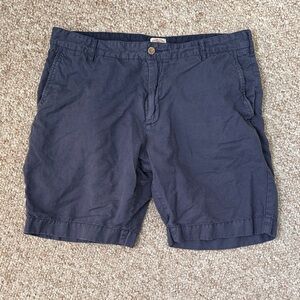 Faherty Men's Linen-Blend Navy Shorts Size 34